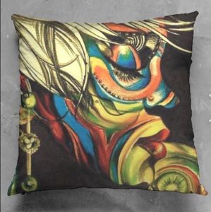 I Dream In Color Hand Painted Decorative Pillow